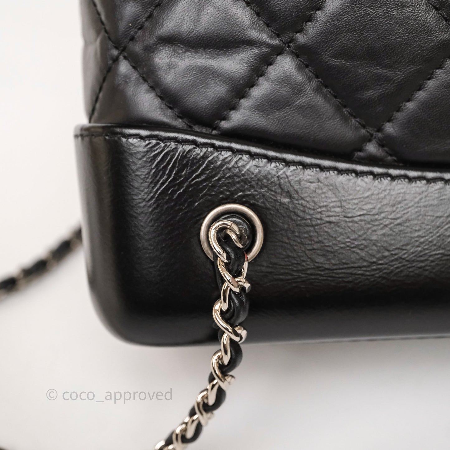 Chanel Small Gabrielle Backpack Black Aged Calfskin