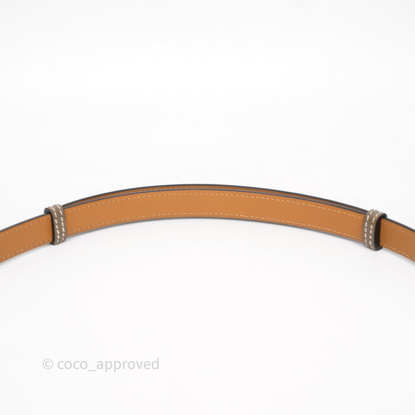 Hermès Kelly Buckle Belt Etoupe 18 Epsom Rose Gold Hardware