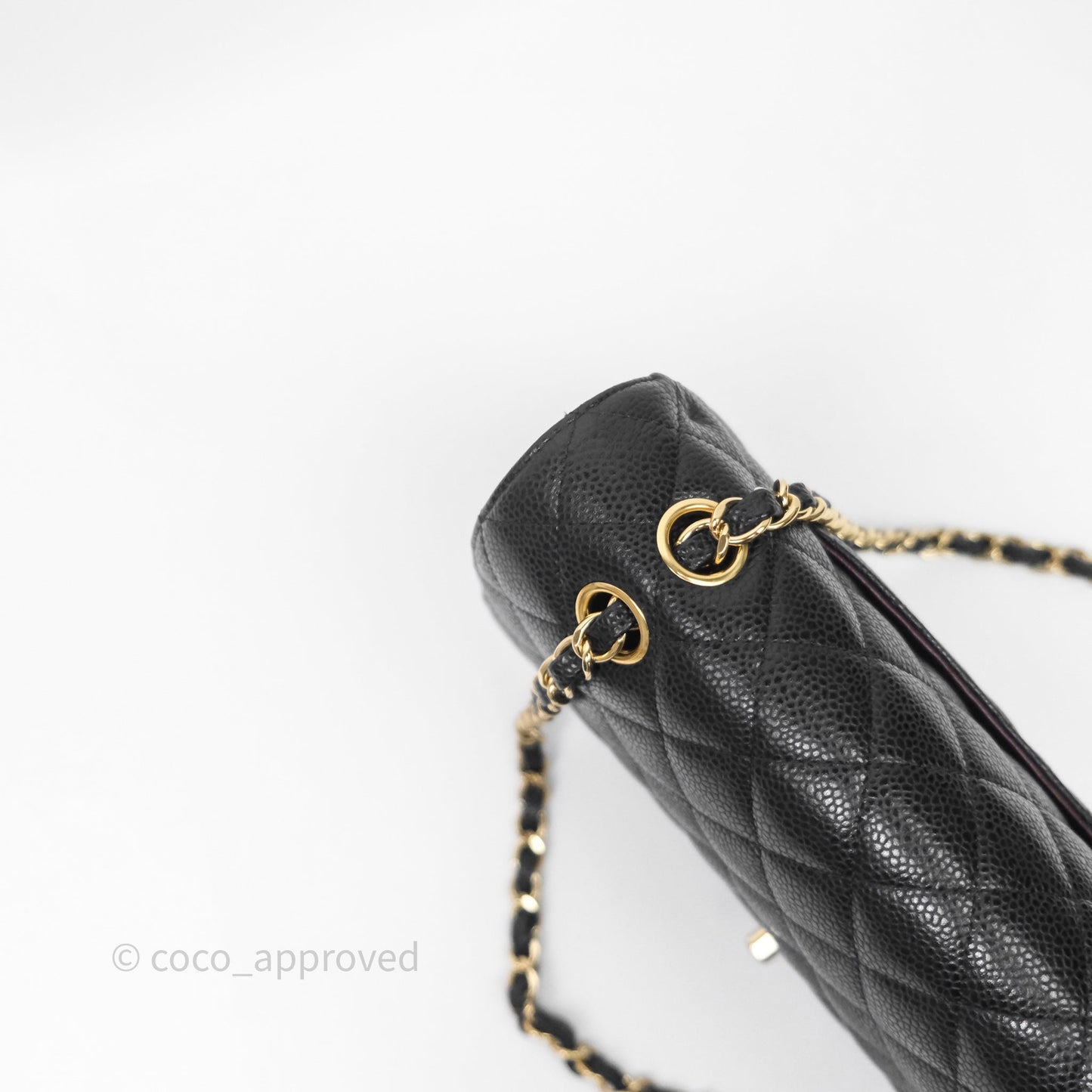 Chanel Classic Medium Flap Quilted Black Caviar Gold Hardware