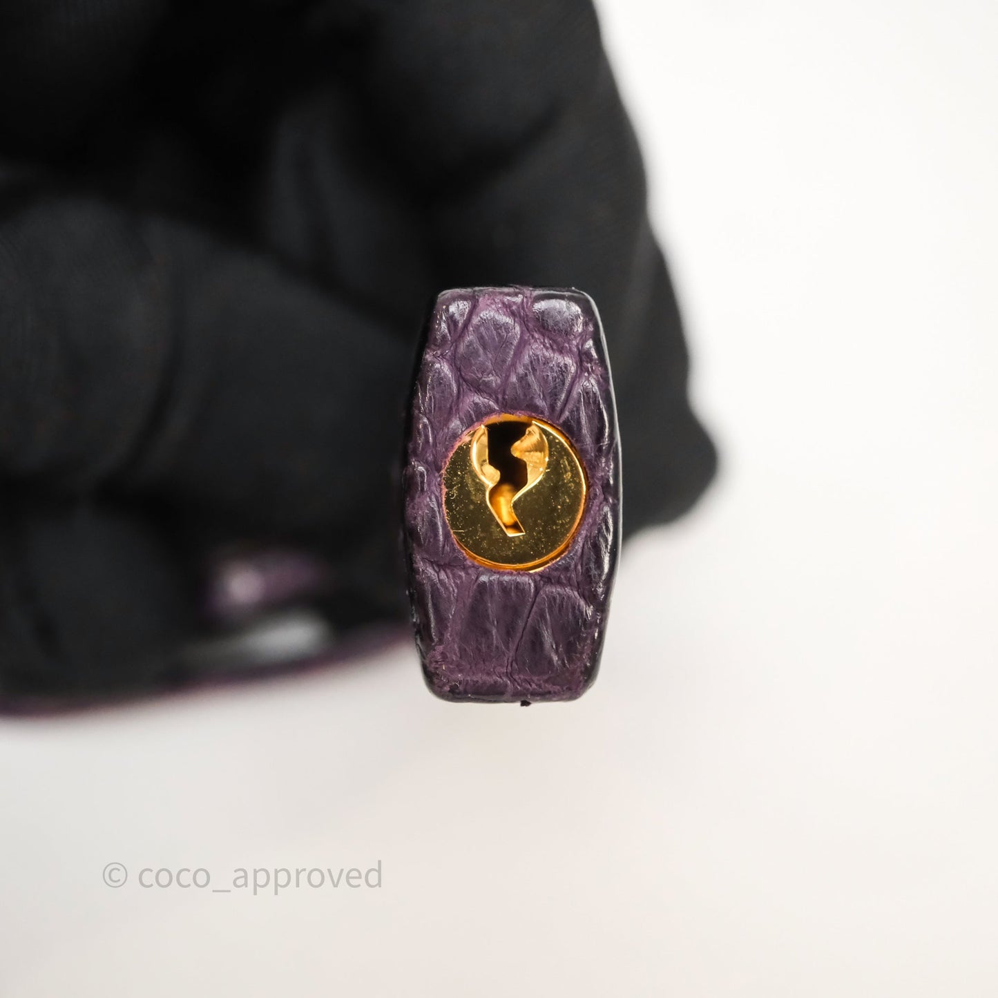 Hermès Kelly 28 Purple Crocodile Gold Hardware