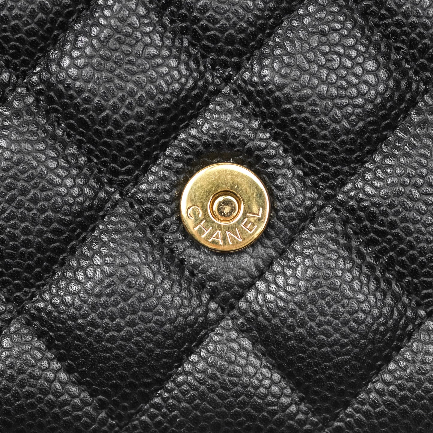 Chanel Classic Wallet On Chain WOC Quilted Black Caviar Gold Hardware