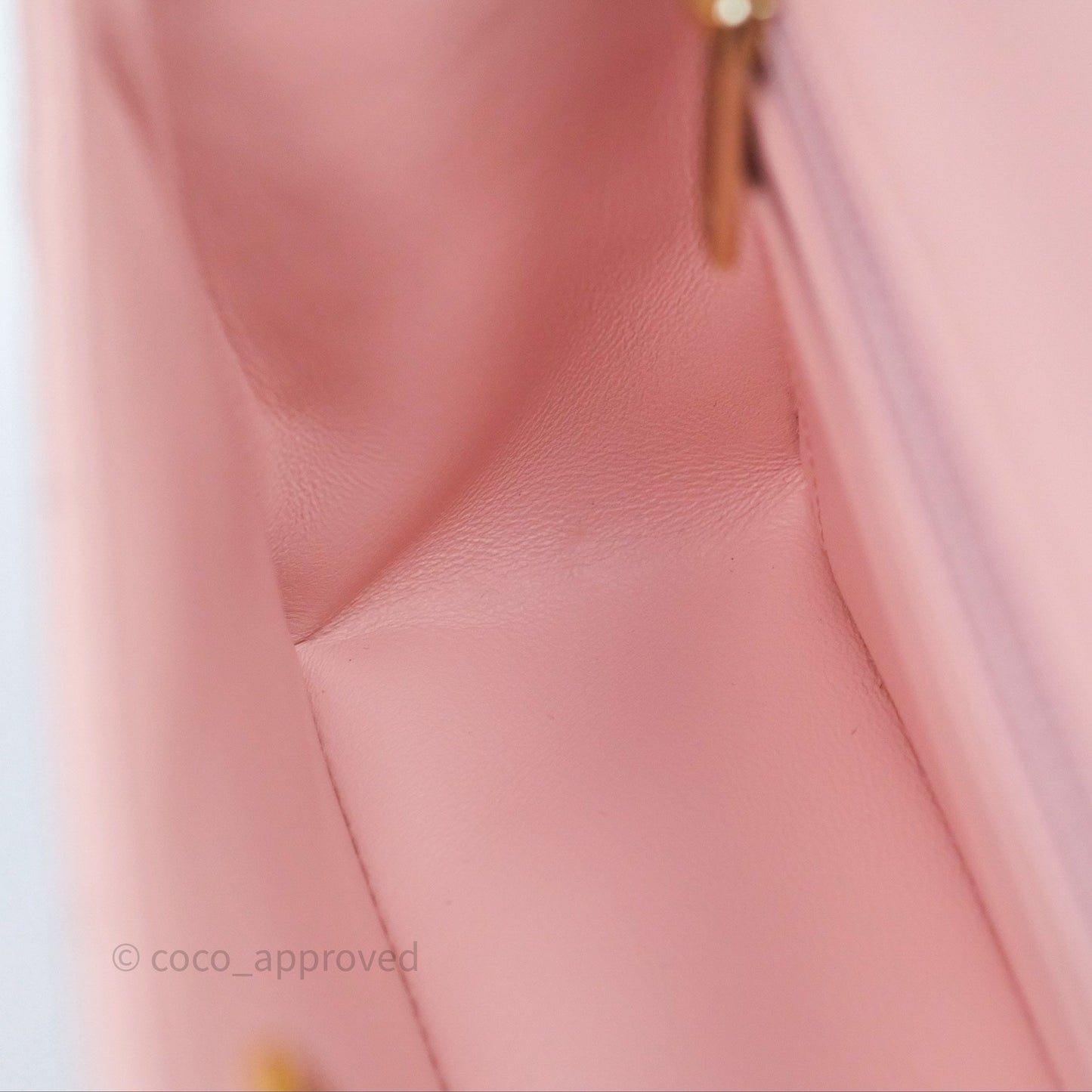 Chanel Quilted Mini Rectangular Flap Pink Lambskin Gold Hardware