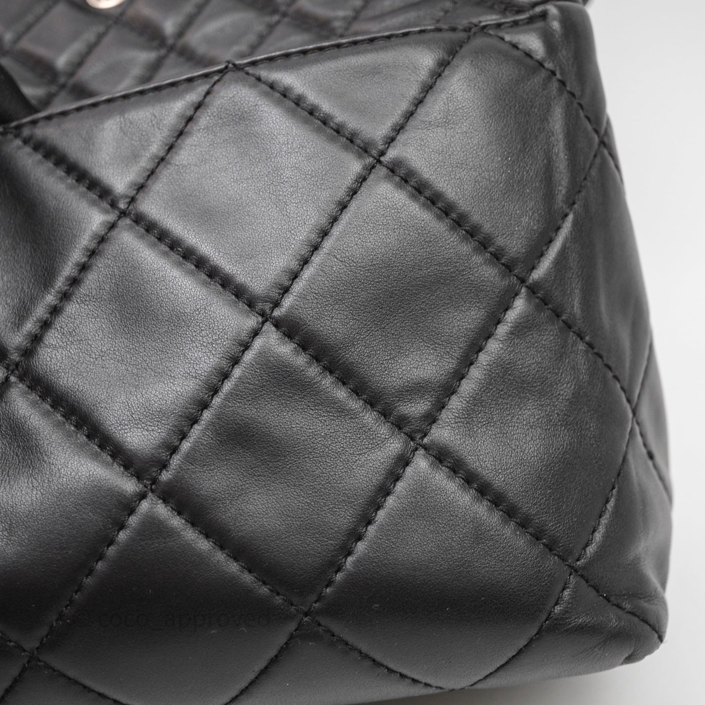 Chanel In The Business Tote Bag Black Calfskin Silver Hardware