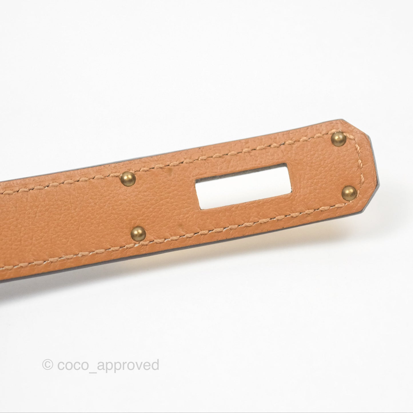 Hermès Epsom Kelly Buckle Belt Etoupe 18 Rose Gold Hardware