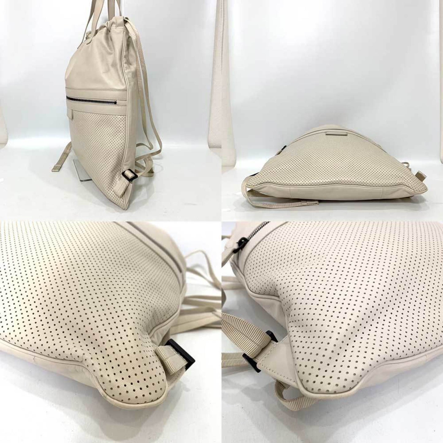 Luxury Bottega Veneta ivory  Leather Backpack ()