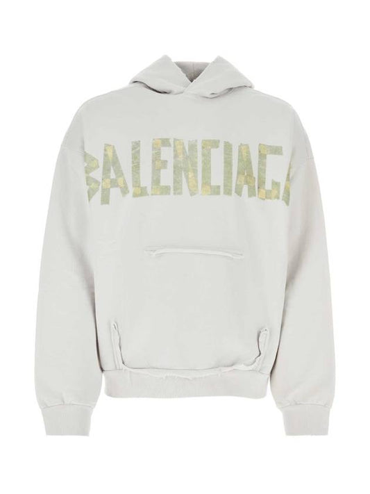 Luxury Balenciaga Tape Type Ribbed Pocket Large Fit Hoodie White