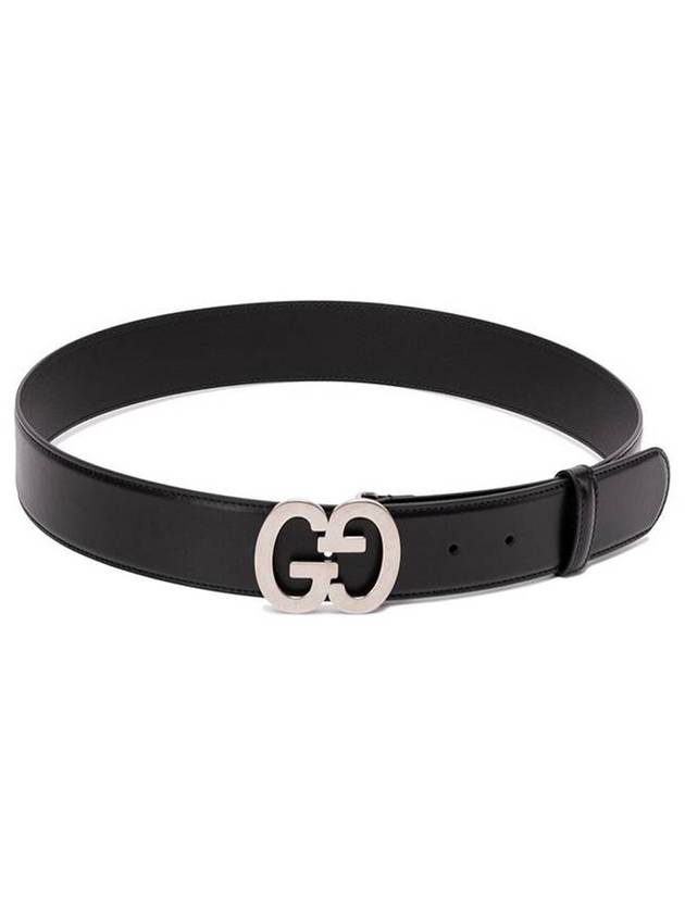 Luxury Gucci Trending 2025 GG Buckle Wide Leather Belt Black