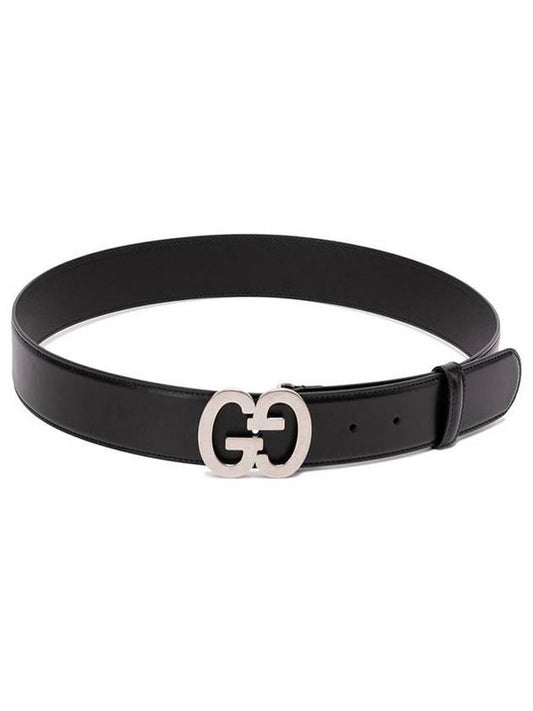 Luxury Gucci Trending 2025 GG Buckle Wide Leather Belt Black