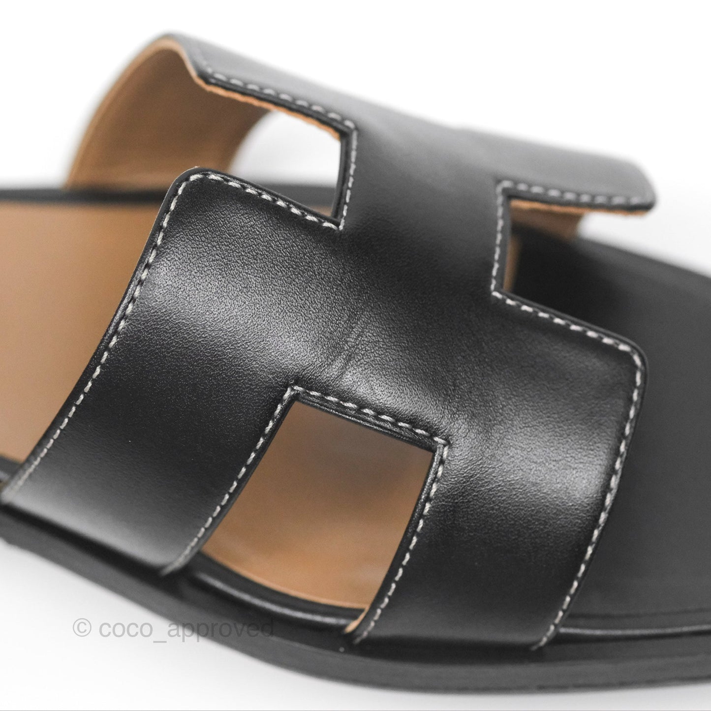 Hermès Oran Sandals in Black Size 39