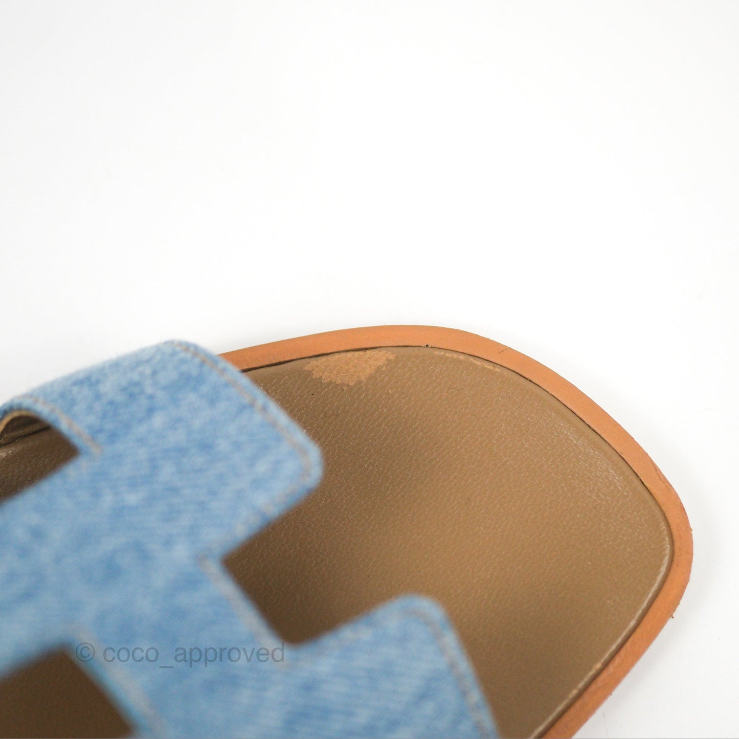 Hermès Oran Sandals Denim Size 37.5