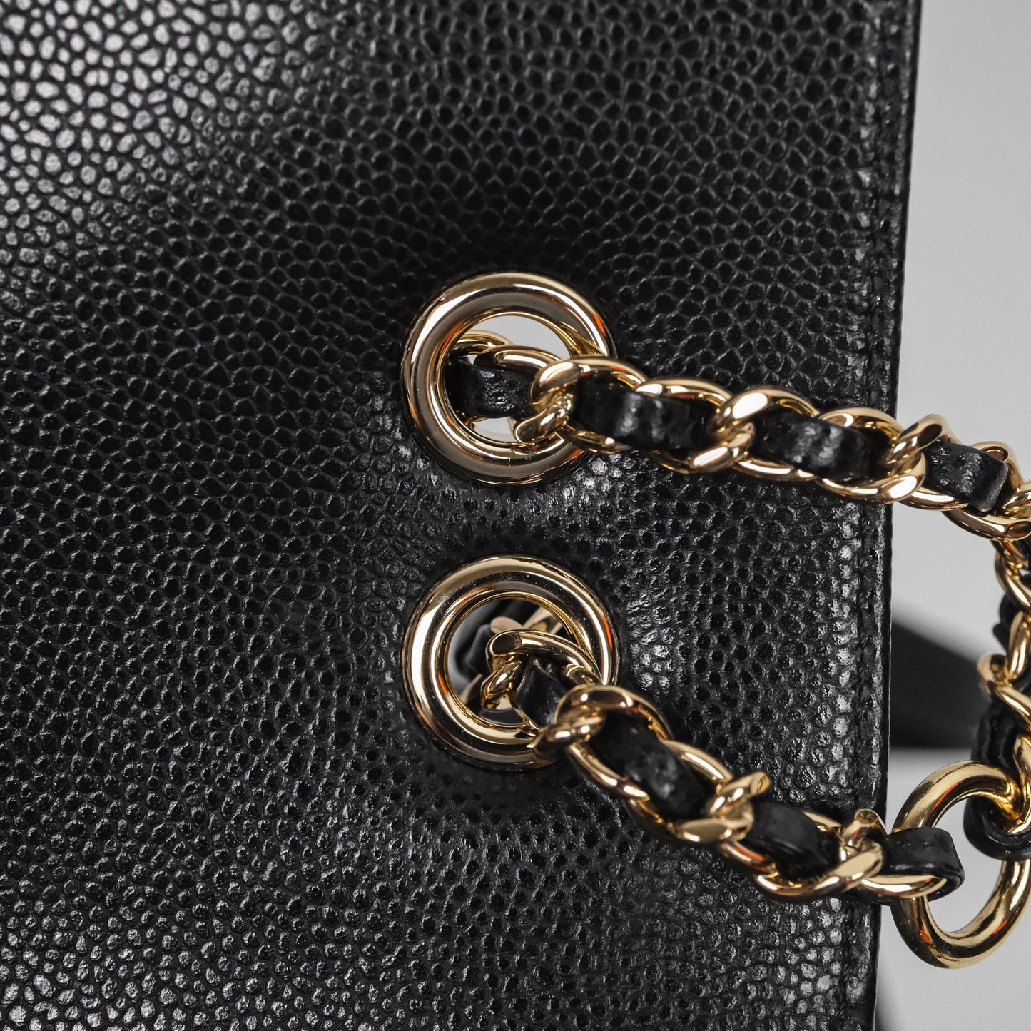 Chanel Quilted Business Affinity Backpack Black Caviar Light Gold Hardware