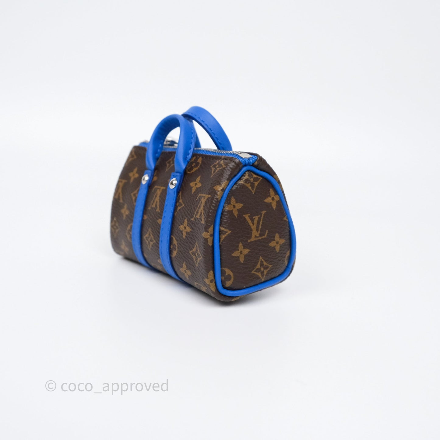 Louis Vuitton Colormania Mini Keepall Pouch Bag Charm Blue