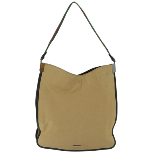 GUCCI Web Sherry Line Shoulder Bag Canvas Beige Red Green 001 4306  67050