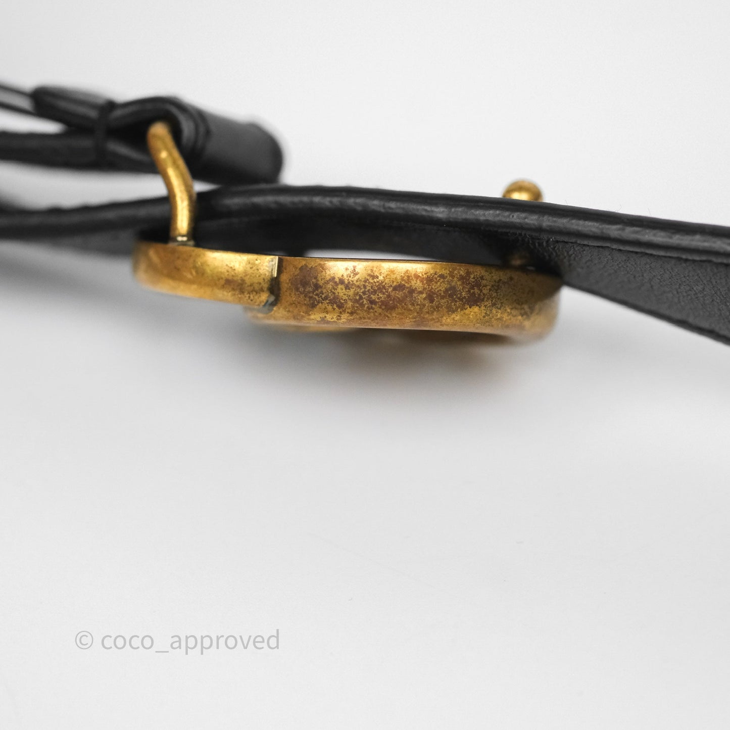 Gucci Double GG 20mm Belt 75 30 Black Calfskin