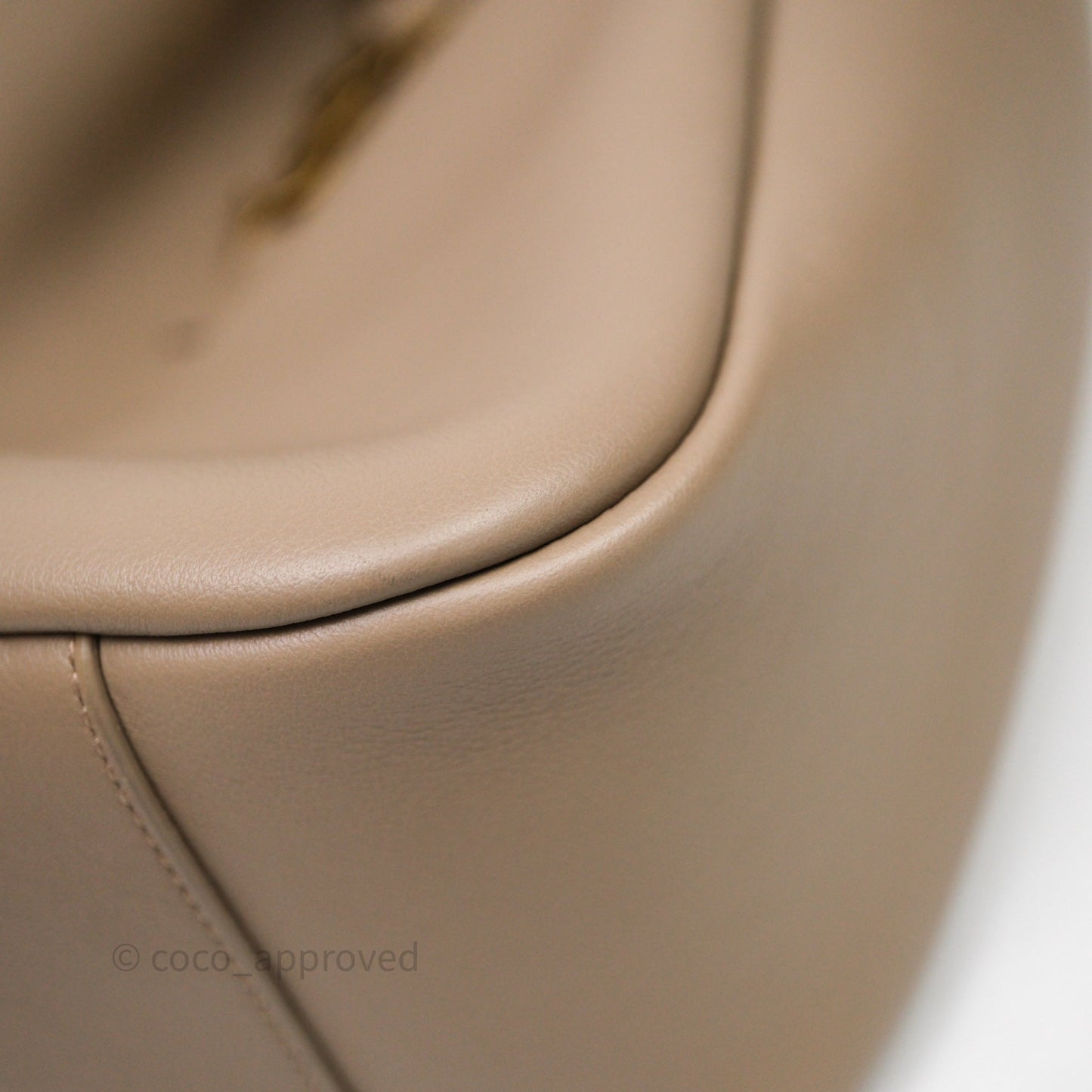 Saint Laurent LE 5 à 7 Supple Large Dusty Grey Grained Leather Gold Hardware