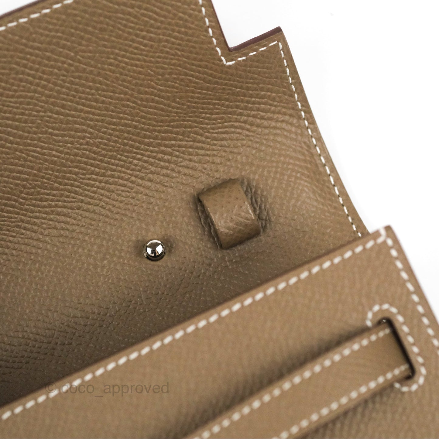 Hermès Kelly To Go Wallet Etoupe Epsom Palladium Hardware