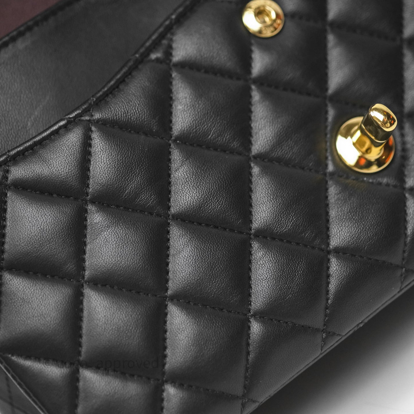 Chanel Classic M/L Medium Flap Quilted Black Lambskin Gold Hardware