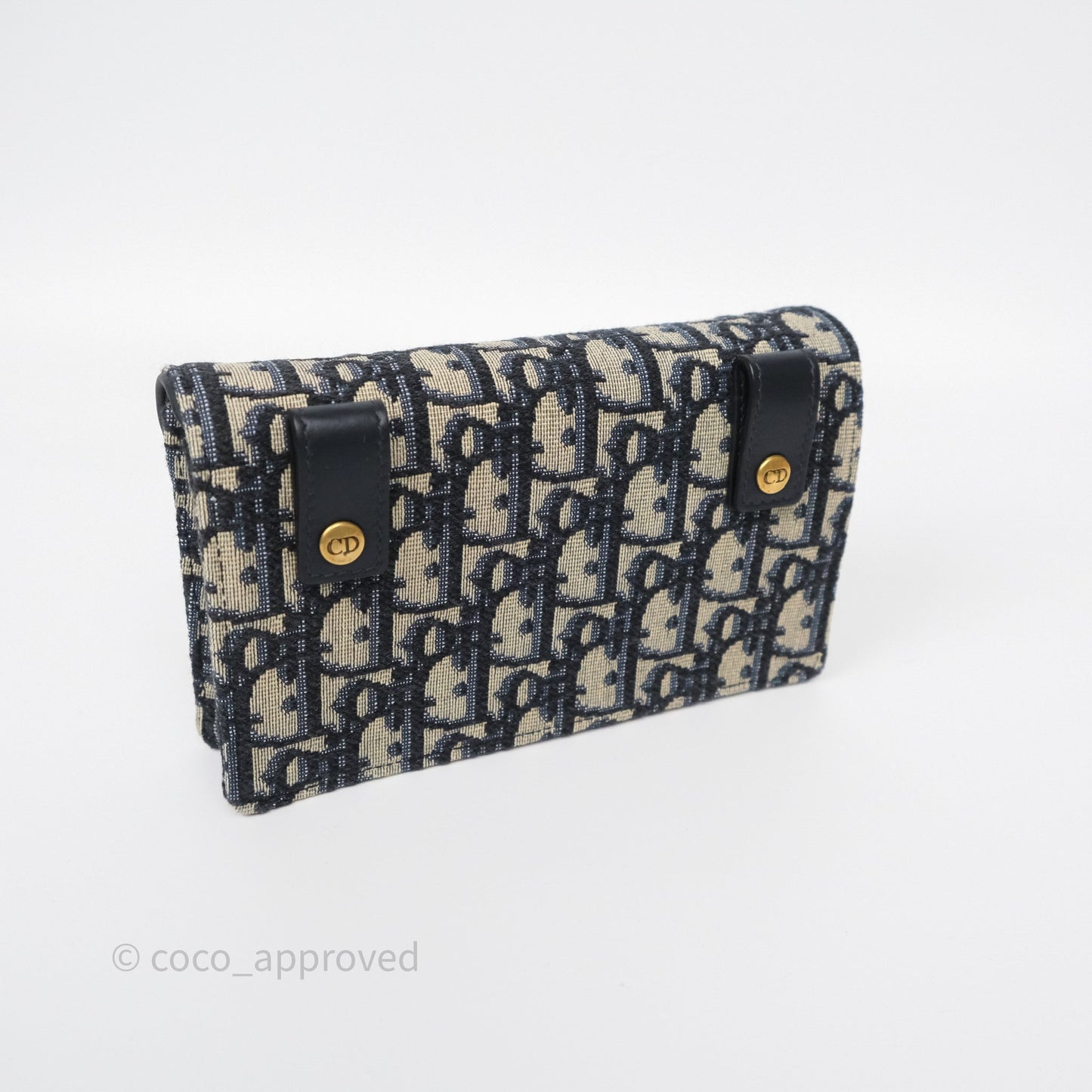 Christian Dior Blue Dior Oblique Jacquard Saddle Belt Pouch