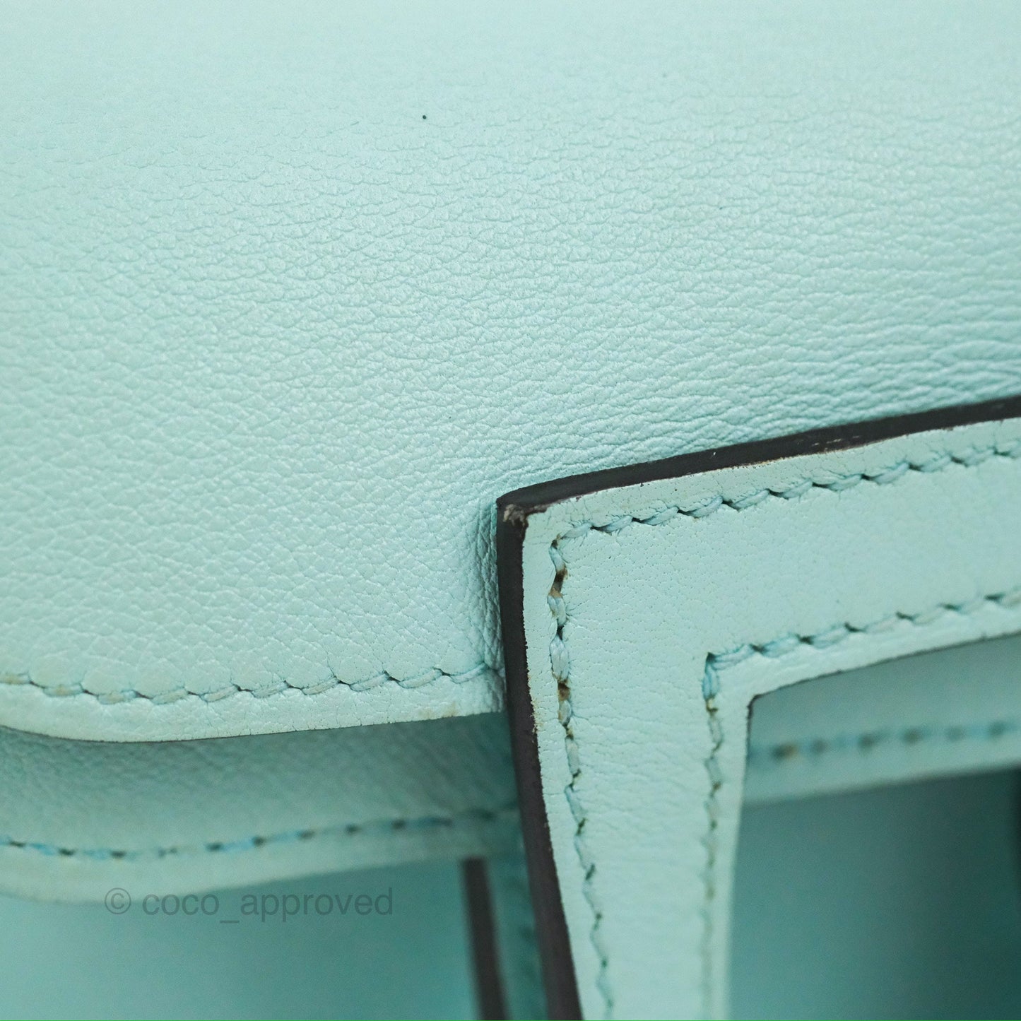 Hermès Halzan 22 Mini Aqua Swift Palladium Hardware