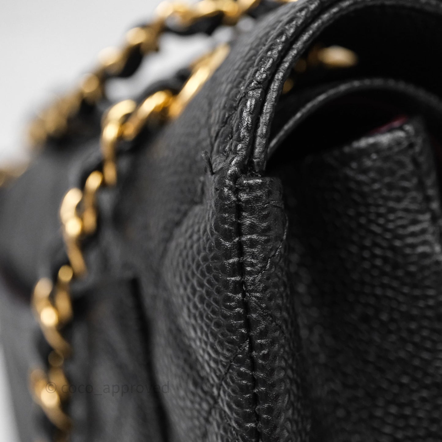 Chanel Small Classic Flap Quilted Black Caviar Gold Hardware