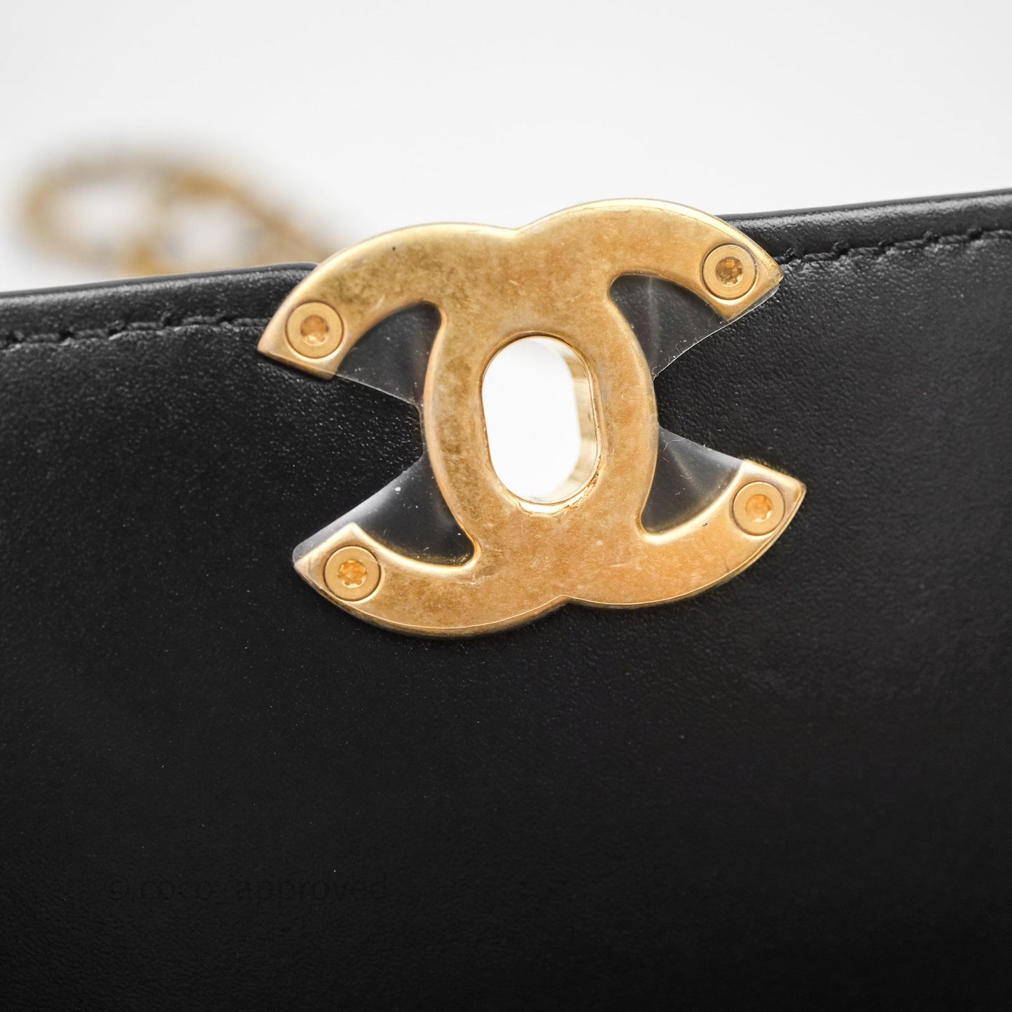 Chanel Mini Perfect Fit Adjustable Quilted Black Calfskin Aged Gold Hardware