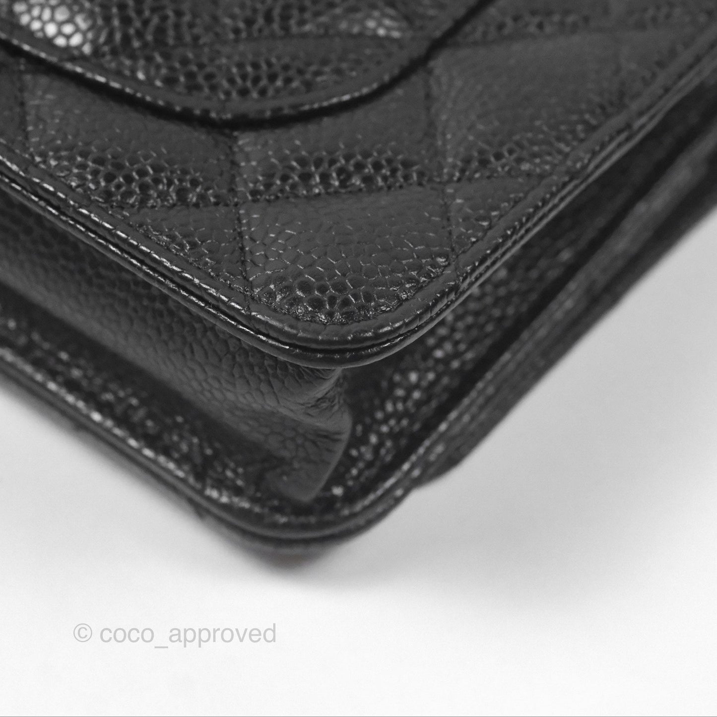 Chanel Quilted Classic WOC Black Caviar Silver Hardware