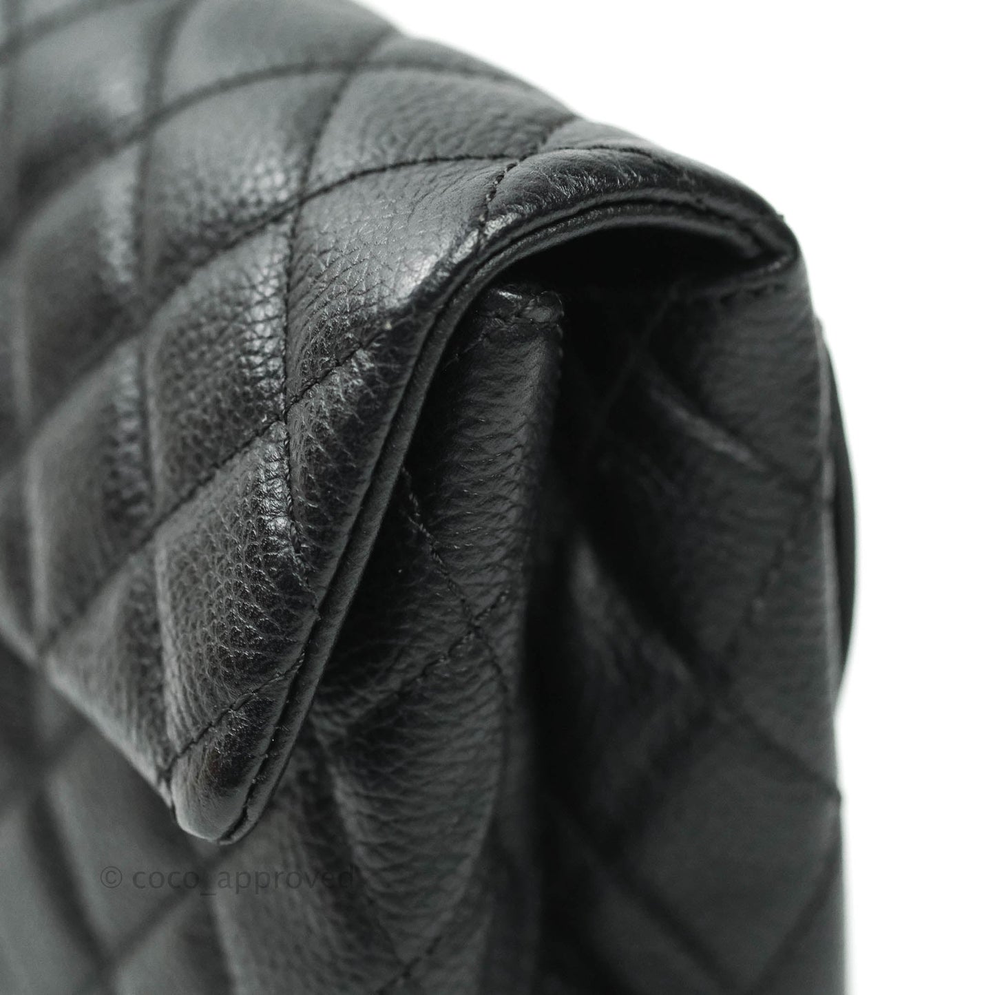 Chanel Reissue Quilted Caviar Belt Bag Black Silver Hardware