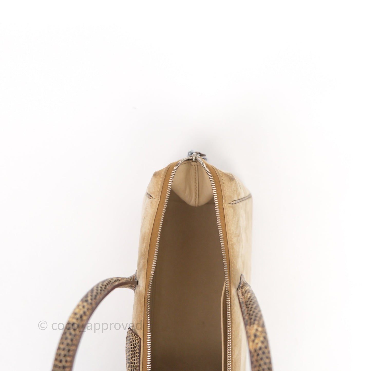Hermès Beige Veau Doblis Salvator Lizard 27 Bombay Palladium Hardware