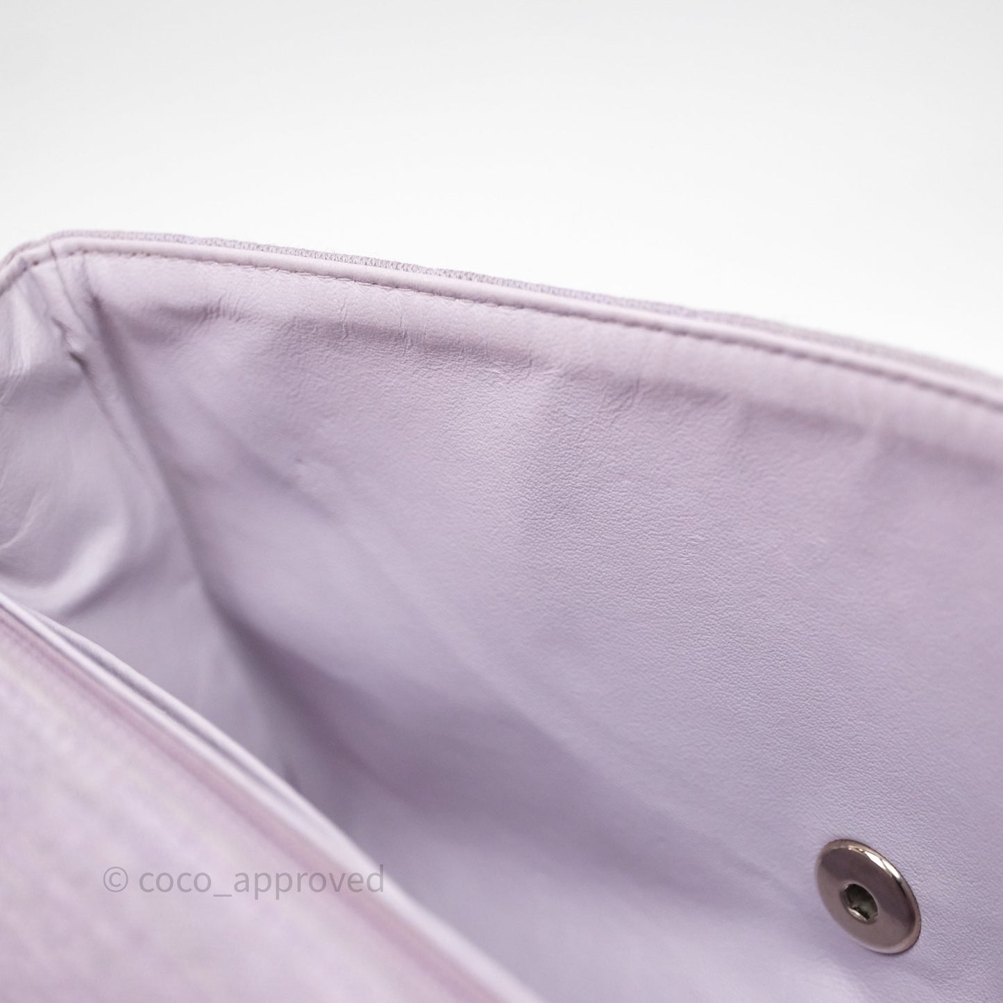 Chanel Medium Single Jersey Flap Bag Purple Silver Hardware