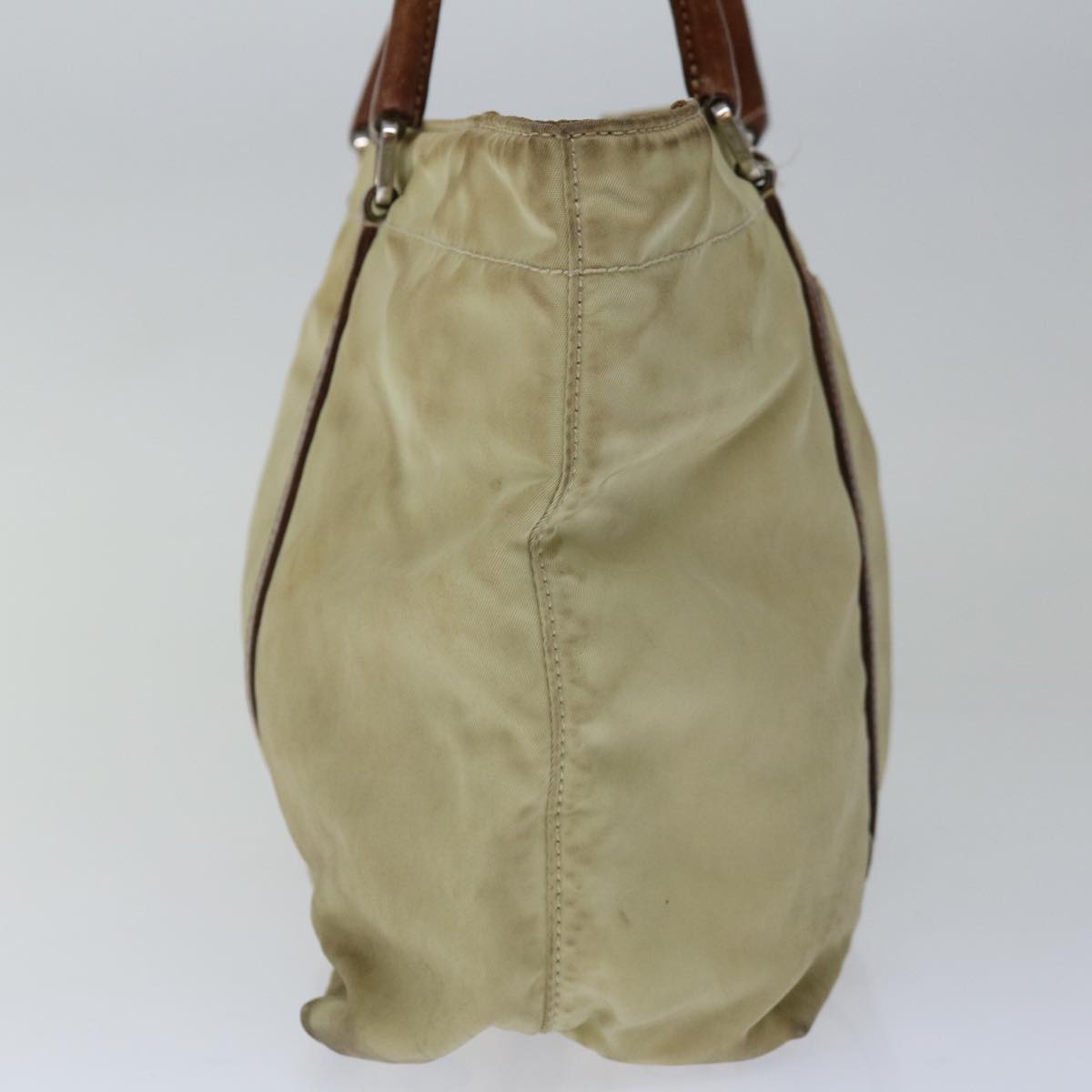 Luxury PradaHand Bag Nylon Beige 67215