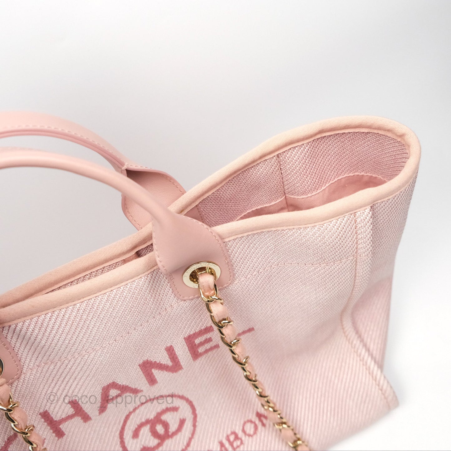 Chanel Large Deauville Pink Canvas 20A