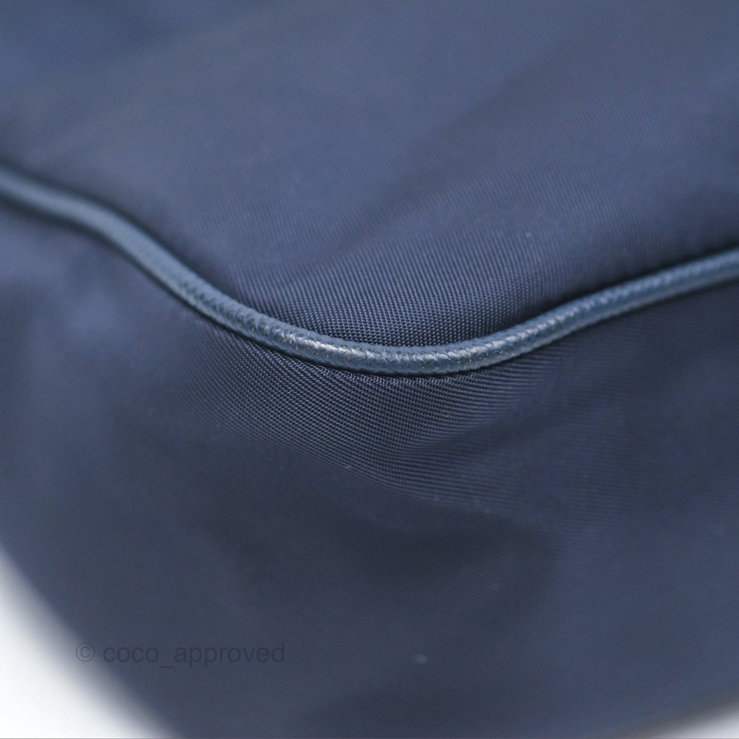 Prada Nylon Re-Edition 2005 Shoulder Bag Navy Blue Silver Hardware