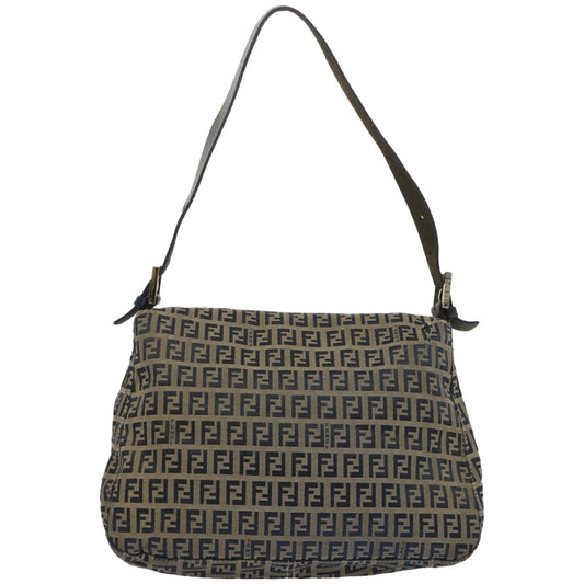 Luxury FendiZucchino Canvas Mamma Baguette Shoulder Bag Navy67267