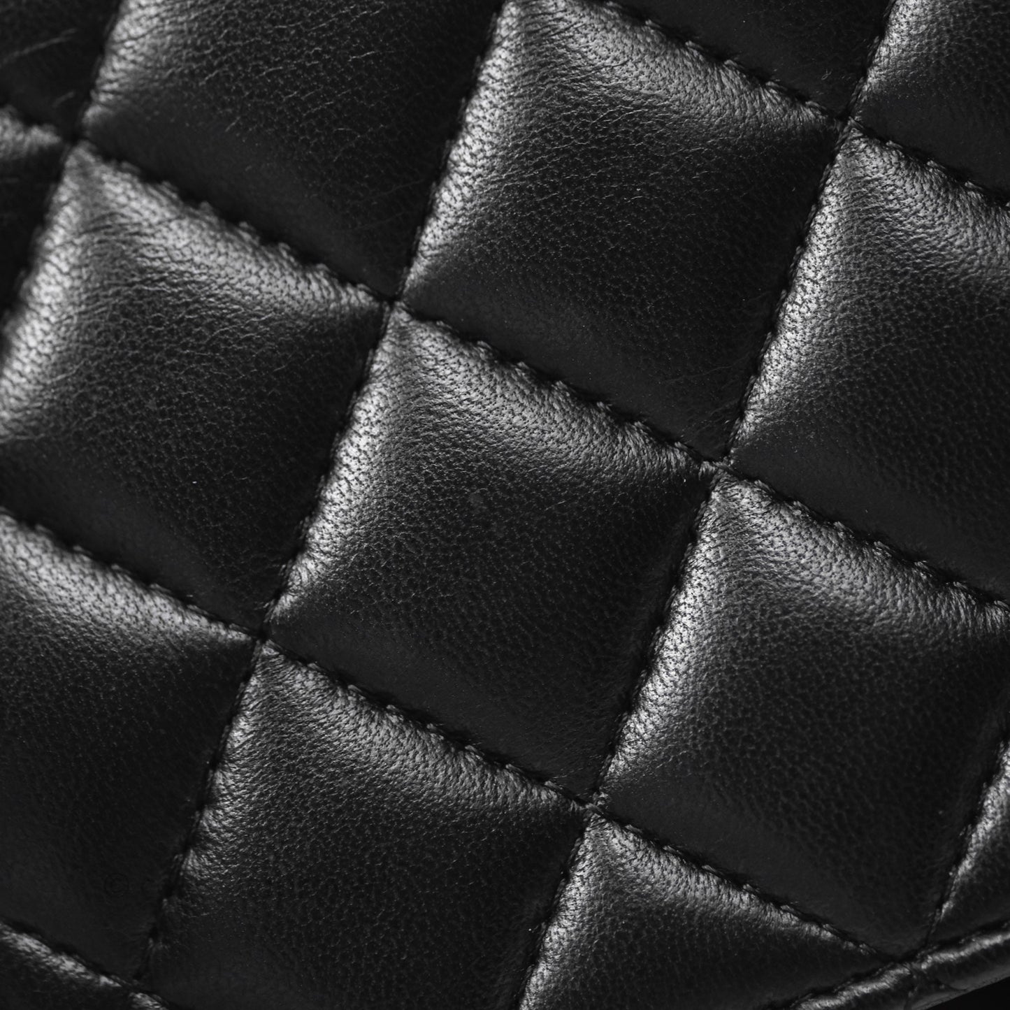 Chanel Quilted Pearl Crush Wallet on Chain WOC Black Lambskin Aged Gold Hardware