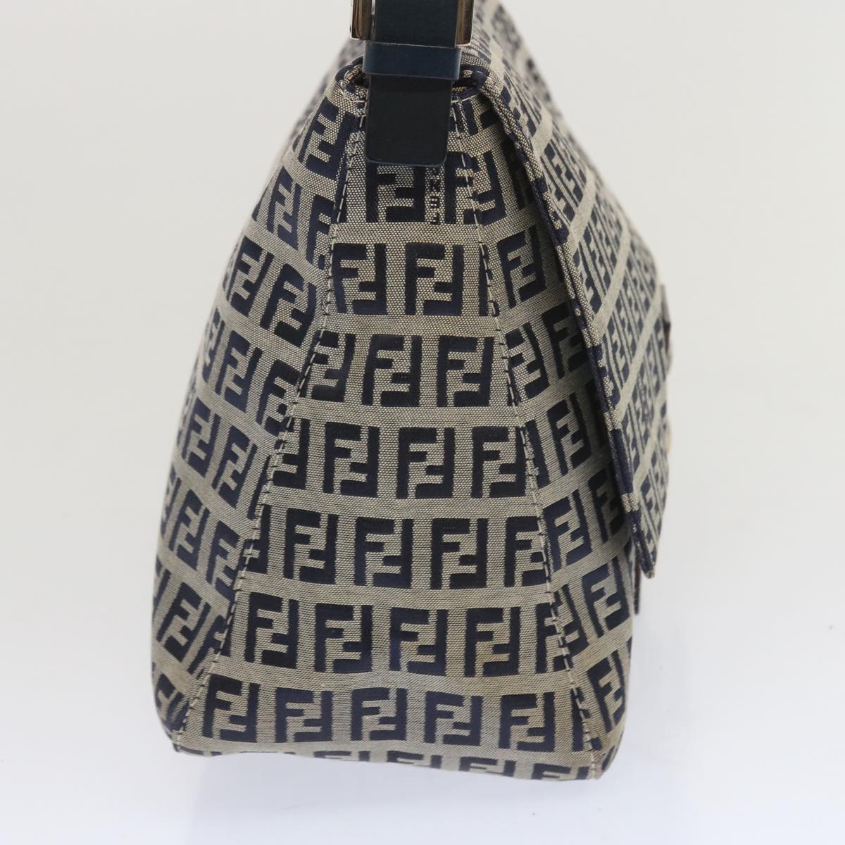 Luxury FendiZucchino Canvas Mamma Baguette Shoulder Bag Navy67319