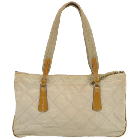 Luxury PradaHand Bag Nylon Cream 67324