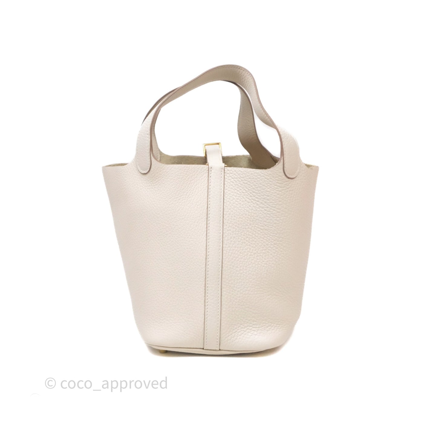 Hermès Picotin 18 Beton 8L Clemence Gold Hardware