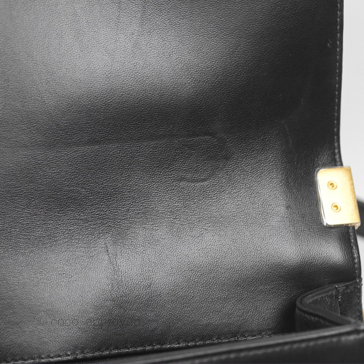 Chanel Small Boy Quilted Black Calfskin Gold Hardware