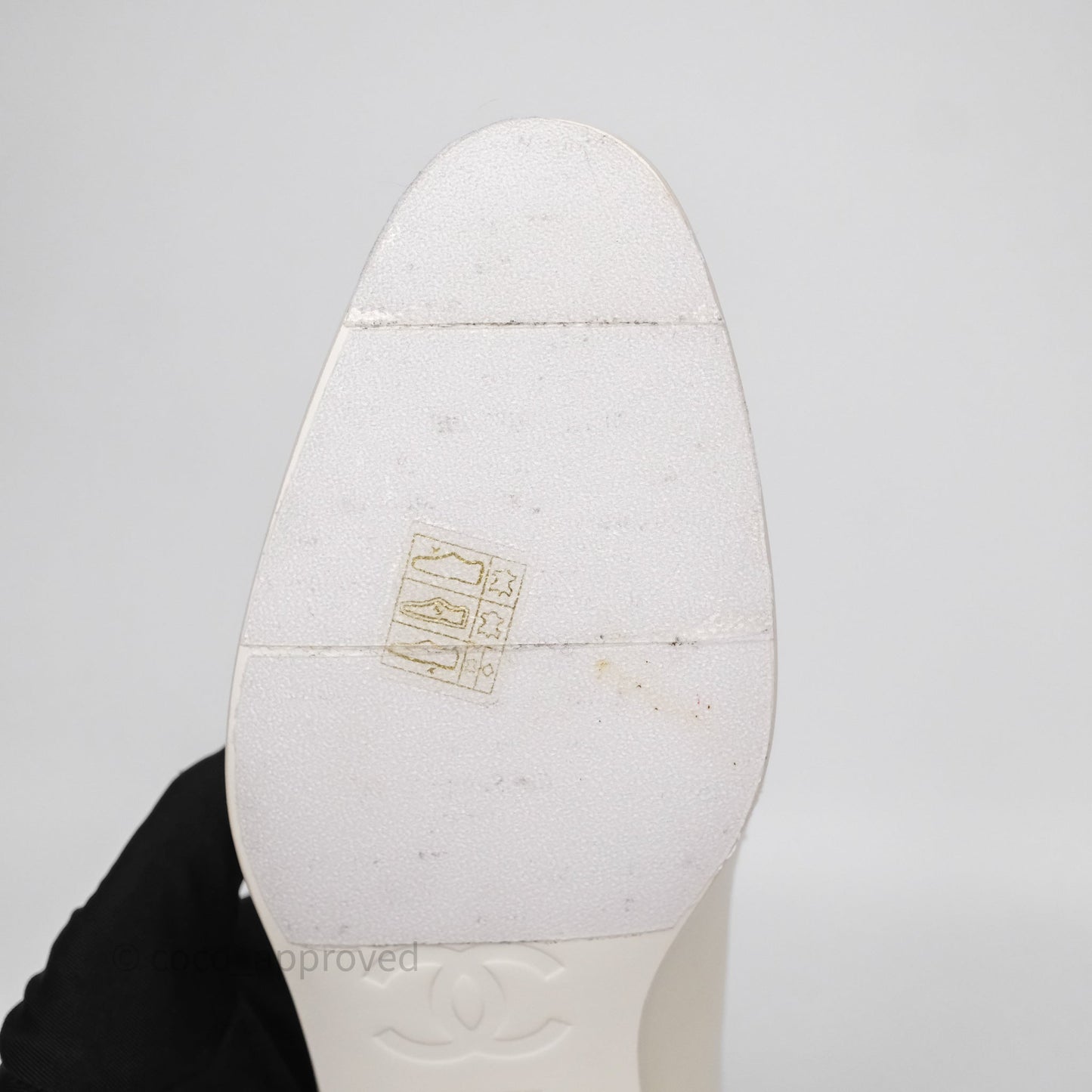 Chanel Chain White Calfskin Loafers Size 36