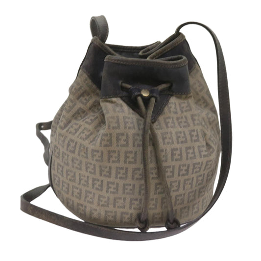 Luxury FendiZucchino Canvas Shoulder Bag Navy67351