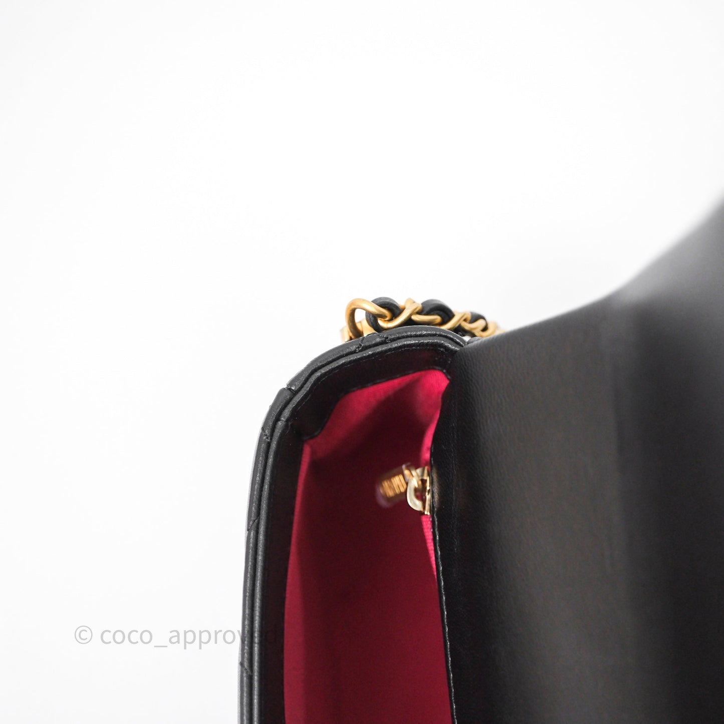 Chanel My Perfect Mini With Pearl Quilted Black Lambskin Gold Hardware
