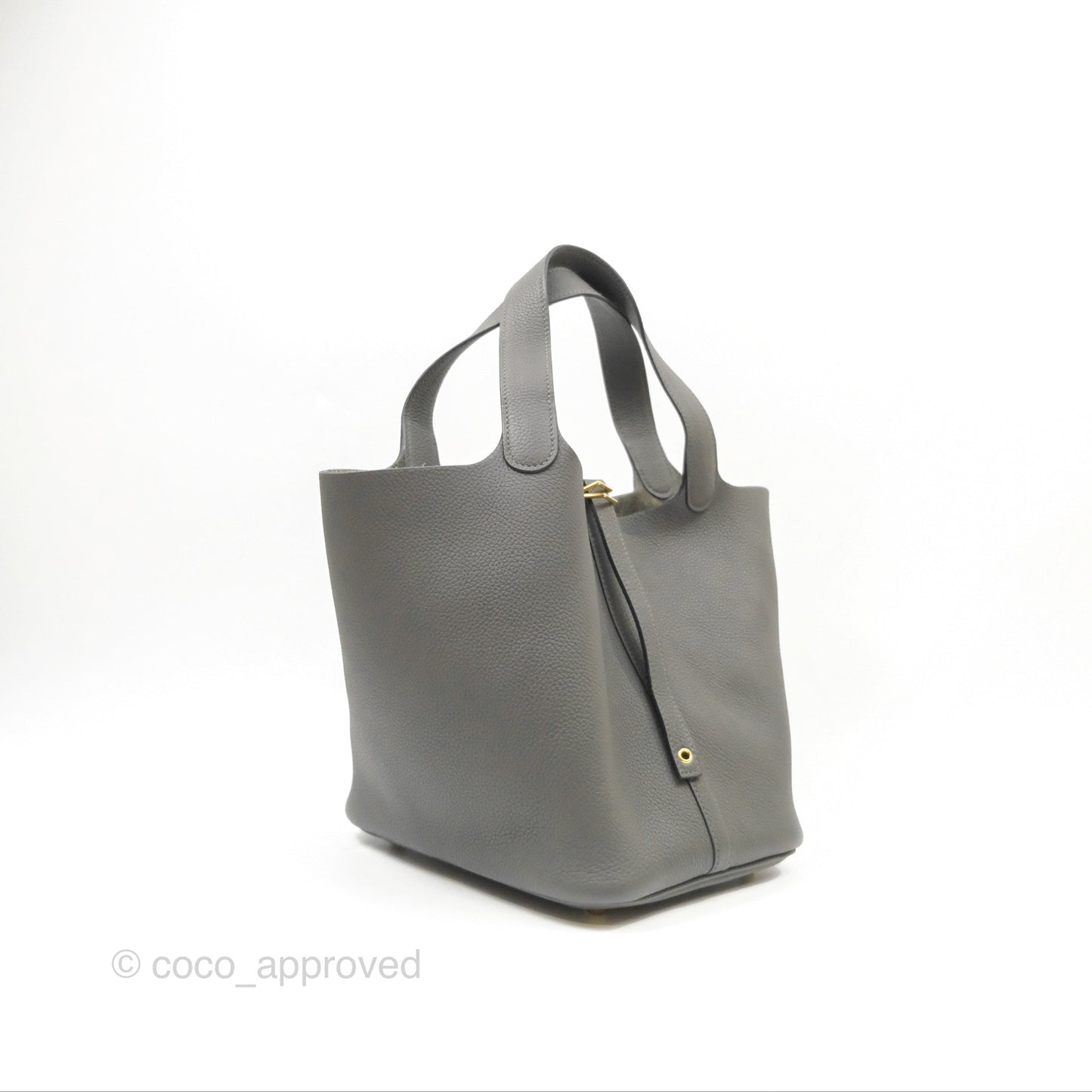 Hermès Picotin 22 Graphite Taurillon Maurice Gold Hardware