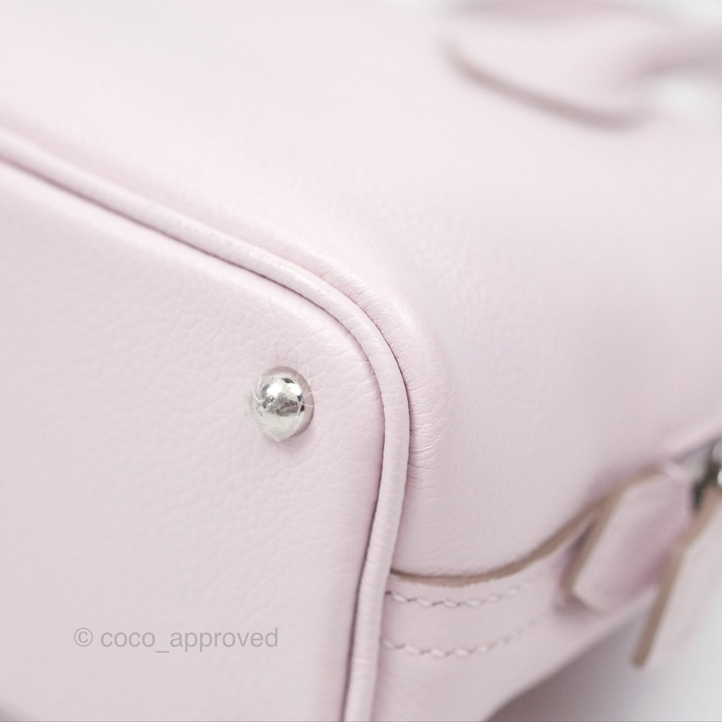 Hermès Bolide Mini 1923 Verso Evercolor Mauve Pale 09/ Caramel 28 Palladium Hardware