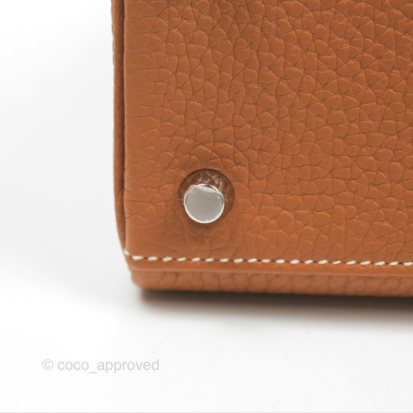 Hermès Retourne Kelly 25 Gold Togo Palladium Hardware
