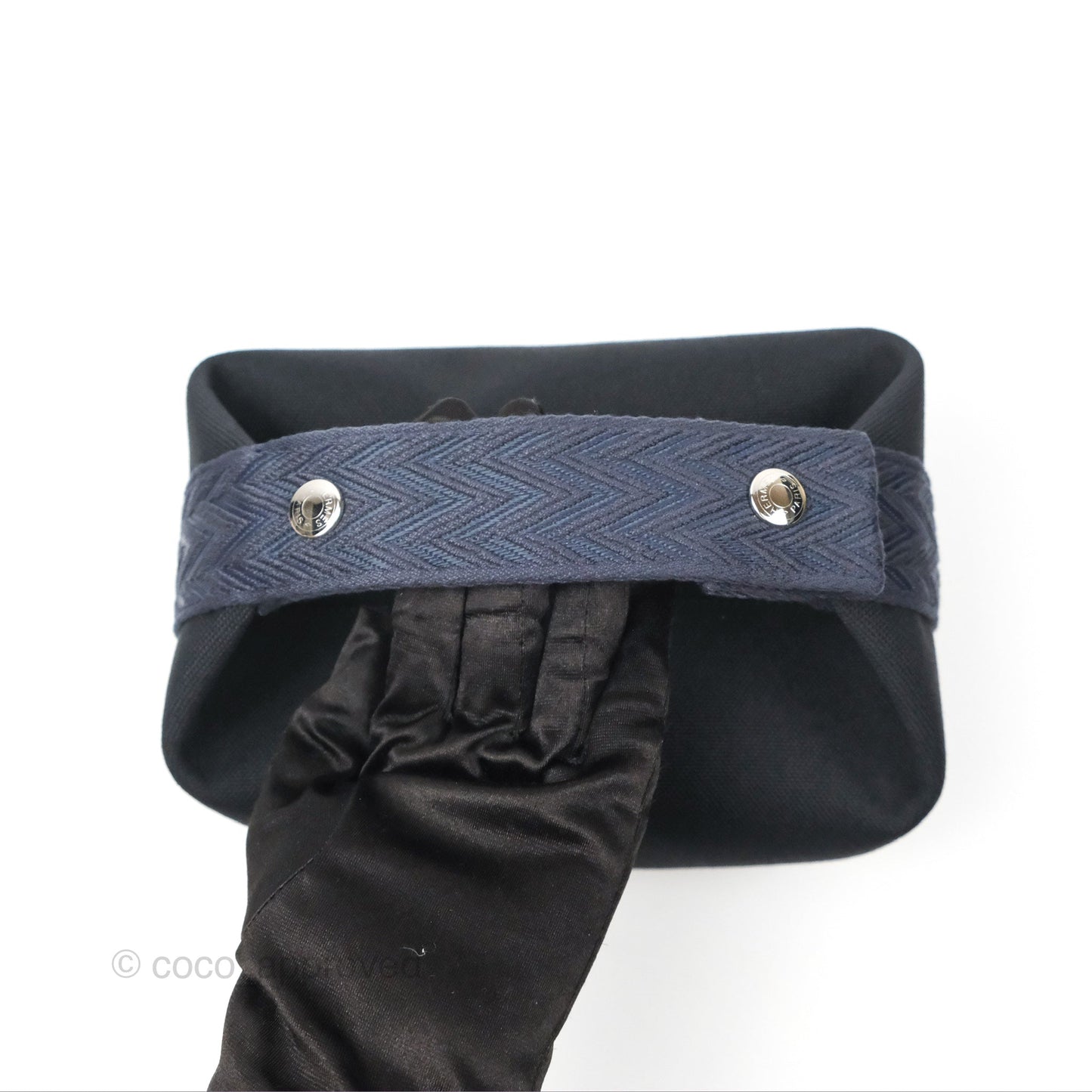 Hermès Small Bride-A-Brac Noir Bleu Nuit Canvas