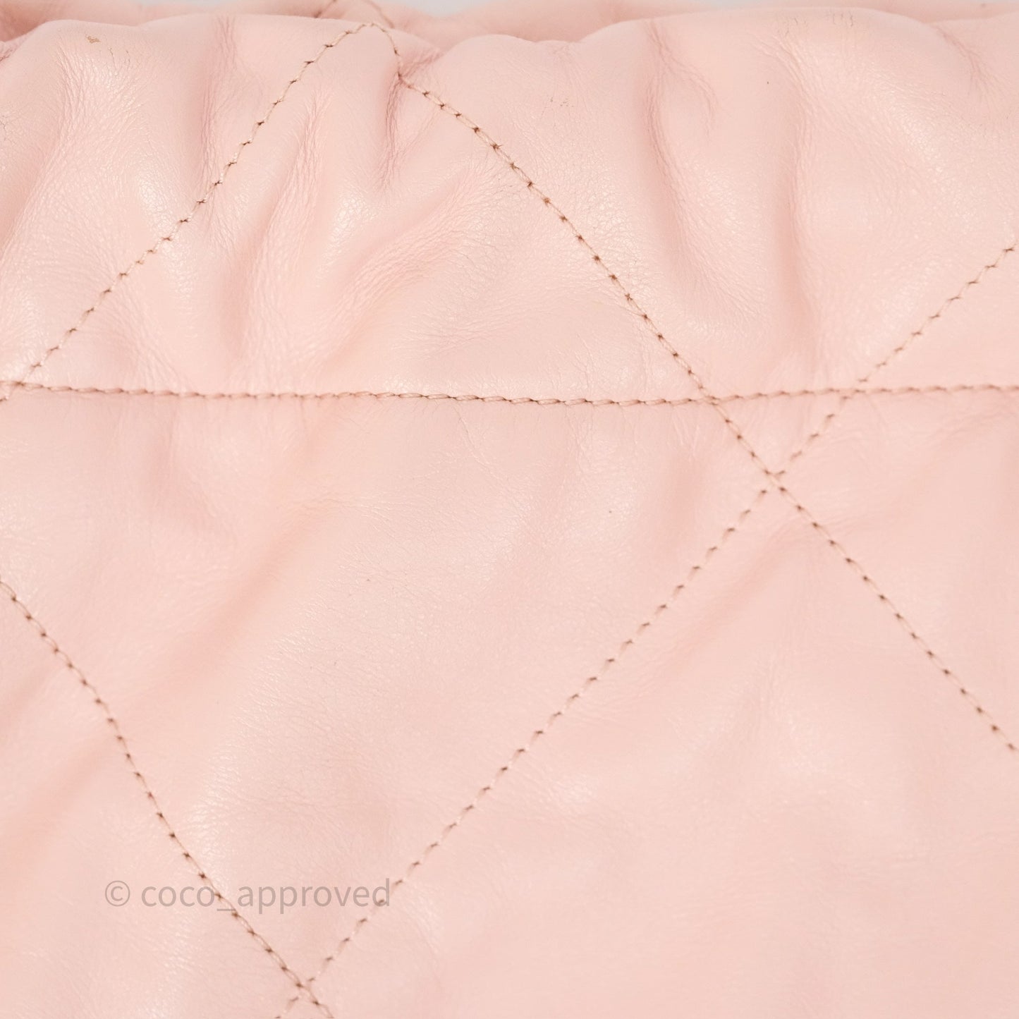 Chanel 22 Medium Pink Crumpled Calfskin Aged Gold Hardware