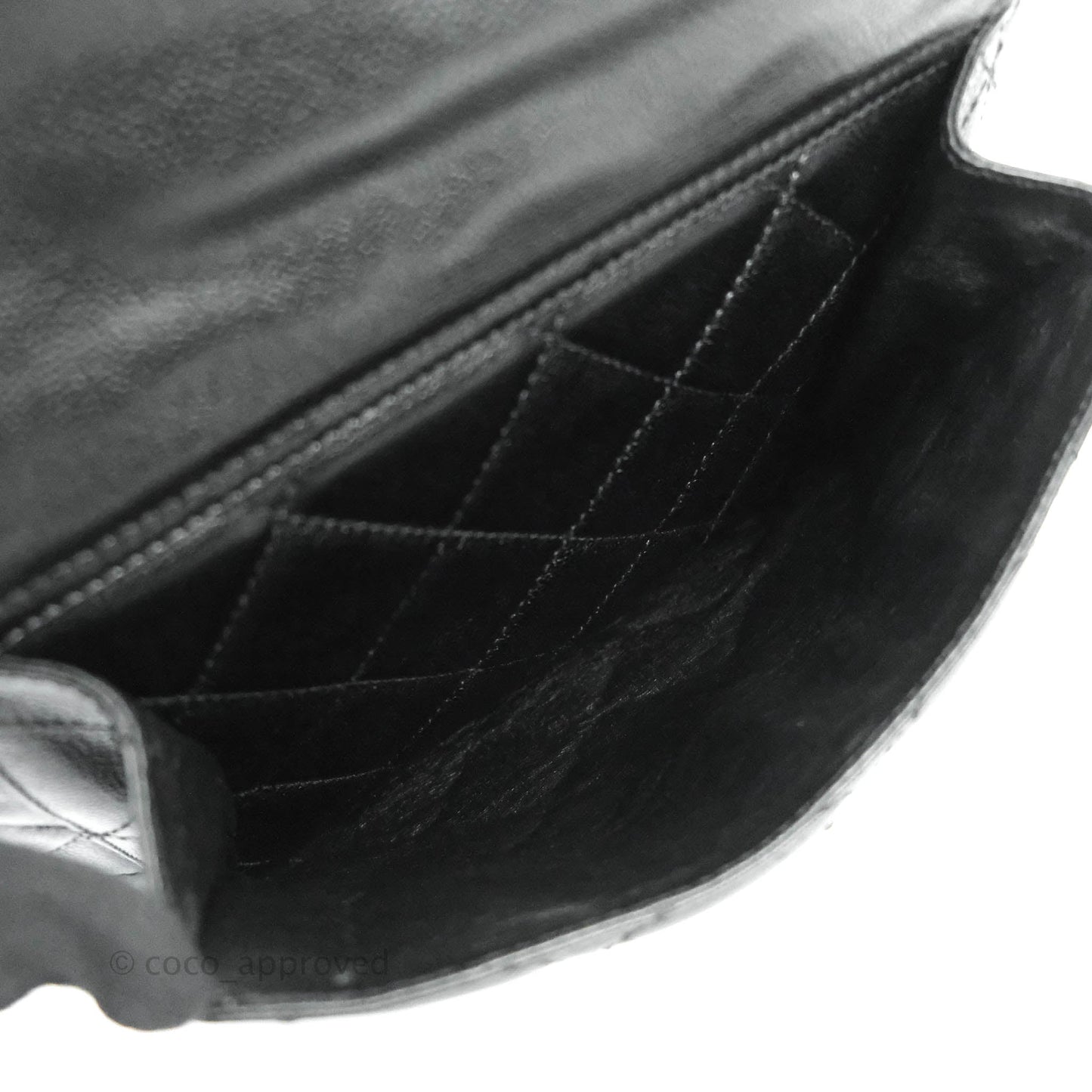 Chanel Quilted Black Caviar Tote Silver Hardware