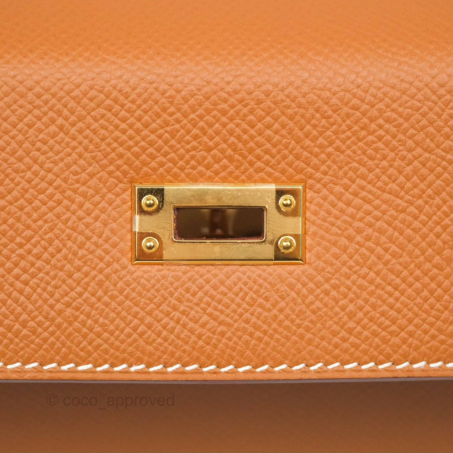 Hermès Kelly 25 Sellier Gold Epsom Gold Hardware