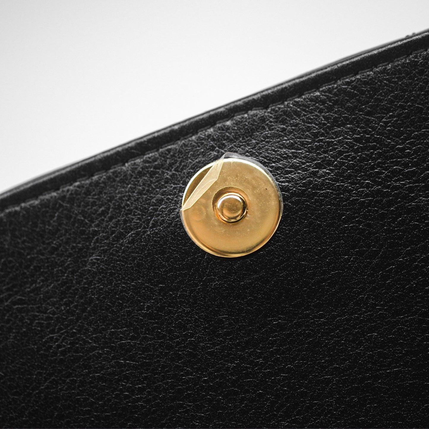 Chanel Quilted Phone Holder with Chain Black Shiny Calfskin Gold Hardware 23A