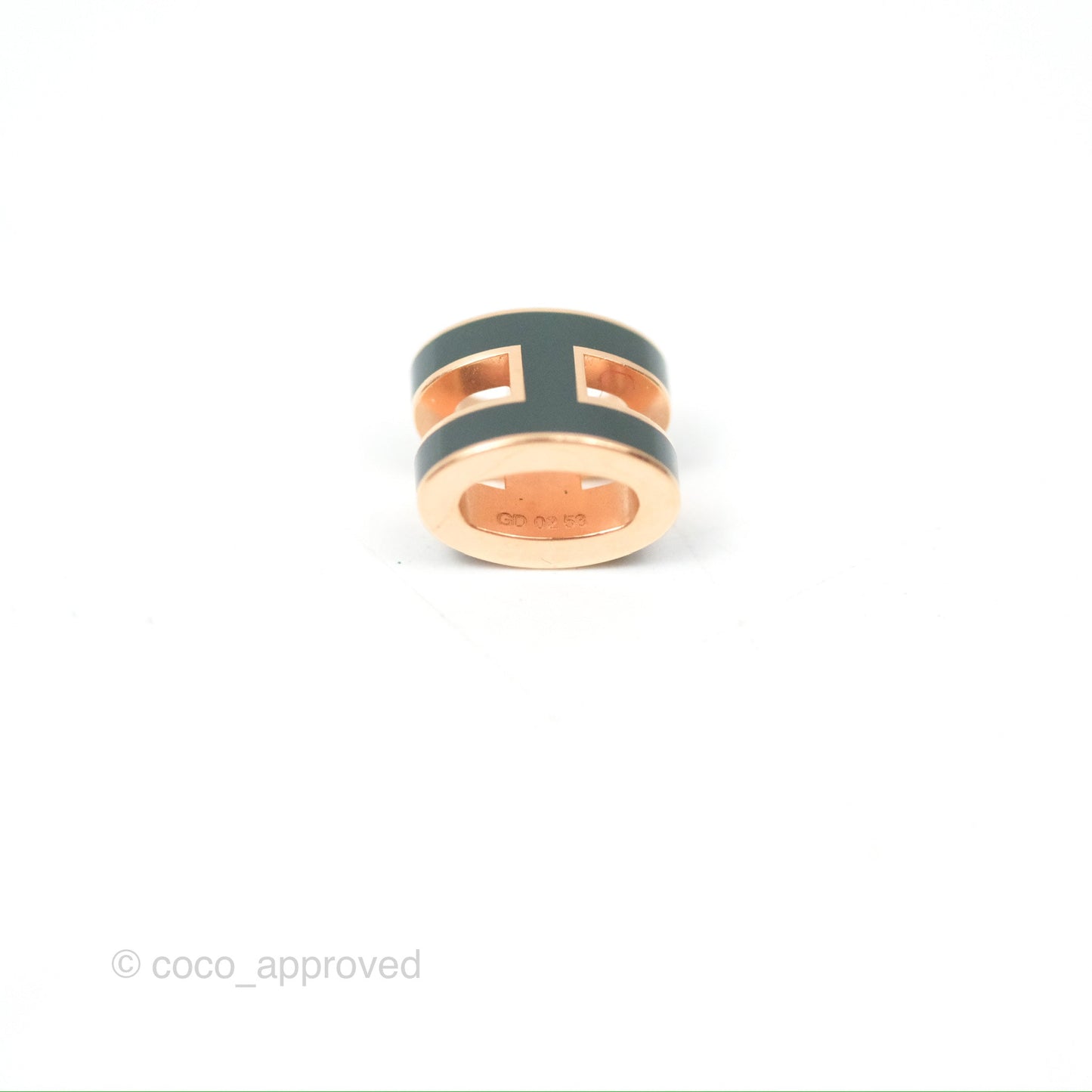 Hermès Mini Pop H Pendant Necklace Vert Cypres Rose Gold Hardware